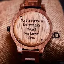 Engraved Wooden Watch